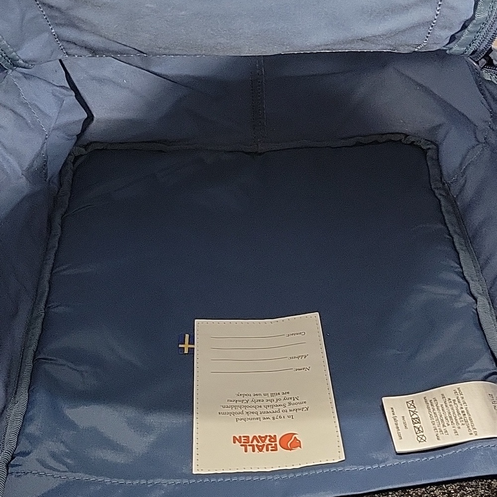 Fjallraven Kanken Rusty Blue Canvas Backpack - Picture 13 of 16